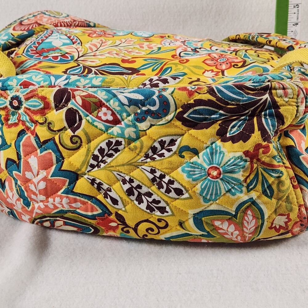 Vera Bradley Large Quilted Backpack Floral Cotton Lightweight Earbud Port - Picture 9 of 9